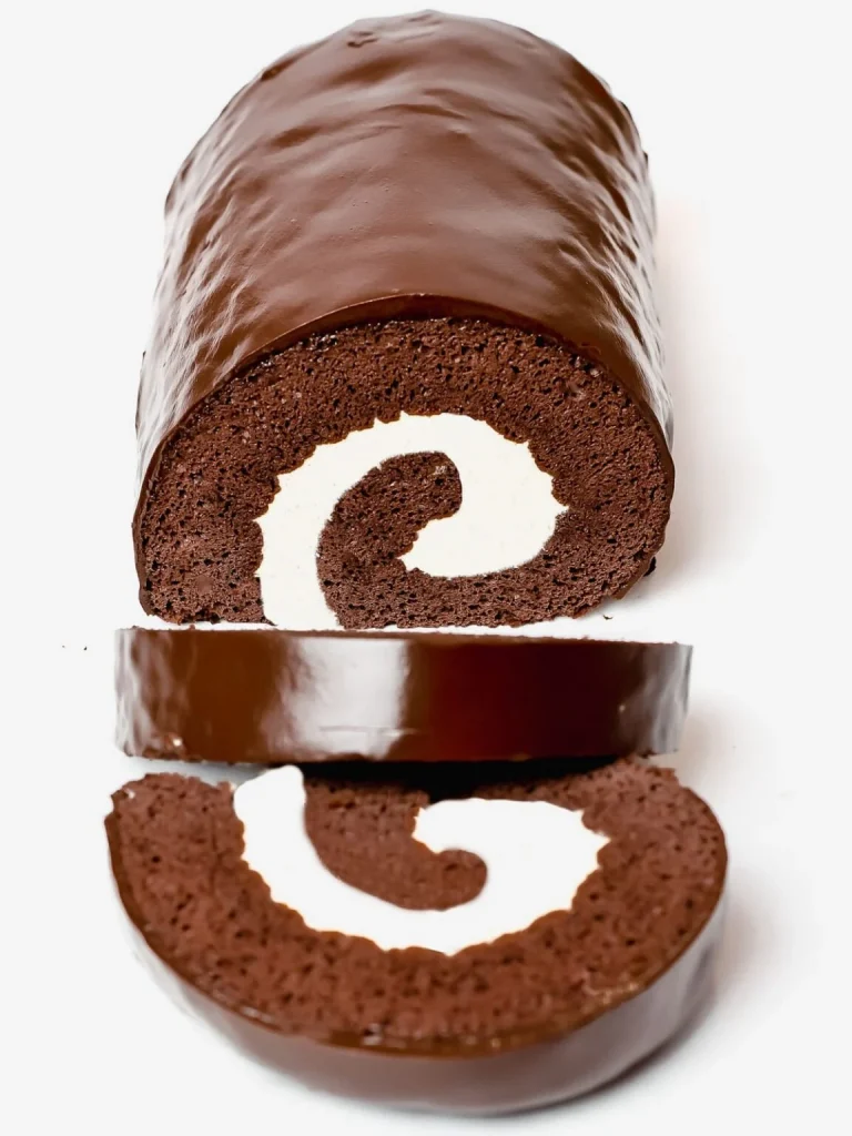 Ελβετικό Ρολό Σοκολάτας με Κακάο και Γλάσο Μαύρης Σοκολάτας Συνταγή